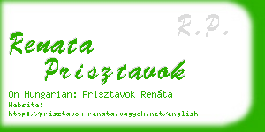 renata prisztavok business card