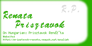 renata prisztavok business card